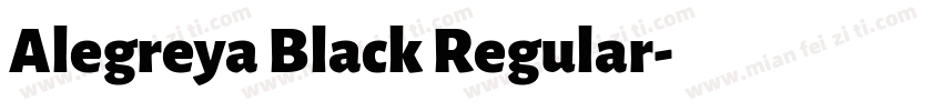 Alegreya Black Regular字体转换
